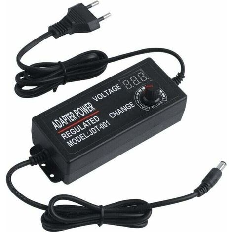 DC3-24V 3A 15W-72W Transformateur d'éclairage ajustable avec adaptateur de commutation d'alimentation réglable avec écran 3A Pilote de voyant pour entrée de bande à LED AC100V-240V,