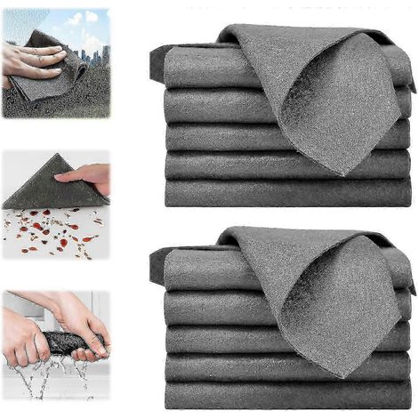Ensemble de 10 chiffons de nettoyage magiques en microfibre épaisse pour le nettoyage du verre (1/5)