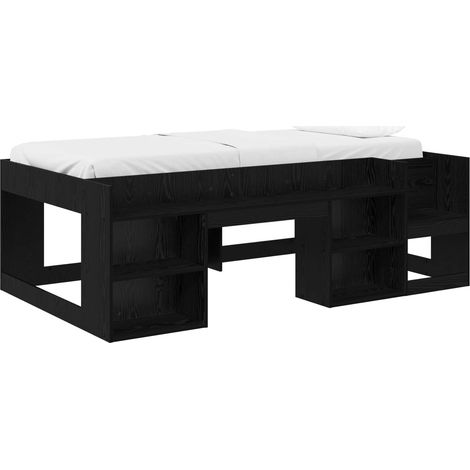 Maison Exclusive - Kinderbettgestell mit Stauraum Schwarze Eiche
