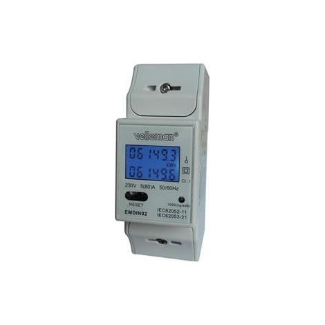 Compteur horaire energie 240v rail din kwh wattmet