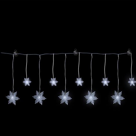 Schneeflocken Lichterkette 10LEDs kaltweiß-DLK083 (1/5)