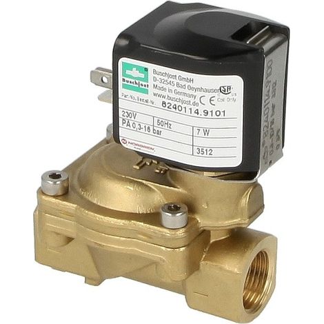 Electrovanne Buschjost 8240114.9101.2305 G3/8,3.0m³/h,0.1-16bar +110°C,EPDM,230VA
