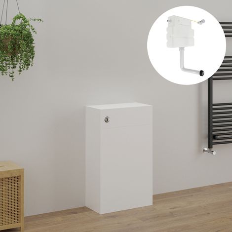 500mm Toilet Unit with Concealed Cistern White Bathroom Furniture (1/4)