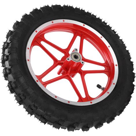 Pneu arrière en caoutchouc antidérapant de 2,510 pouces, compatible avec les mini motos tout-terrain 2 temps de 47 et 49 cm³ (rouge). (1/5)