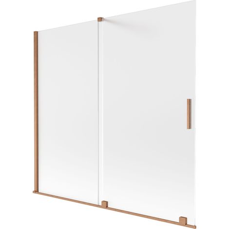 Mexen Velar 2-flügelige verschiebbare Duschwand 170 x 150 cm, matt, gebürstetes Kupfer - 896-170-000-31-65 (1/2)