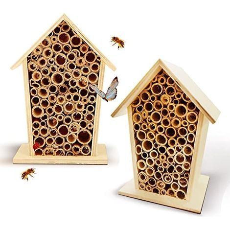2pcs Bambous Hotel à Insectes, Hôtel à Insectes à Construire Enfant, Hotel A Insectes en Kit, Maison A Insectes en Bois, Hotel A Papillon, Hôtel pour Abeilles Jardin Balcon Ruche Abeille (1/5)