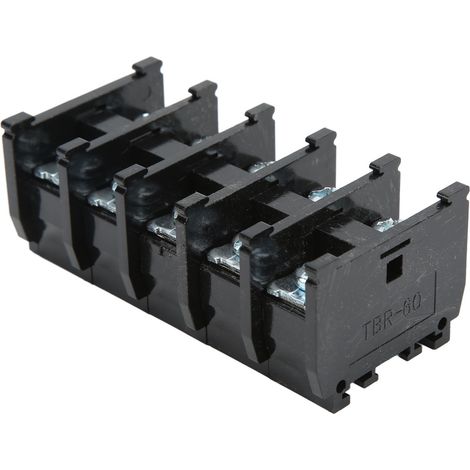 Satz mit 50 DIN-Schienen-Klemmenblöcken TBR-60, rutschfeste Schrauben für elektronische Schaltungen, 60 A 600 V, zuverlässige Verbindung (1/5)