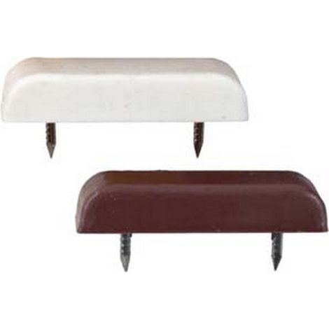 250PZ FERMANTINE FERMAPORTE CON 2 CHIODI - mm.40x10x7, in plastica marrone
