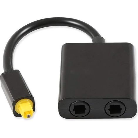 2 in 1 Sortie Optique Repartiteur Audio, Double Port Optique Câble Audio Adaptateur, Séparateur Fibre Remplacement