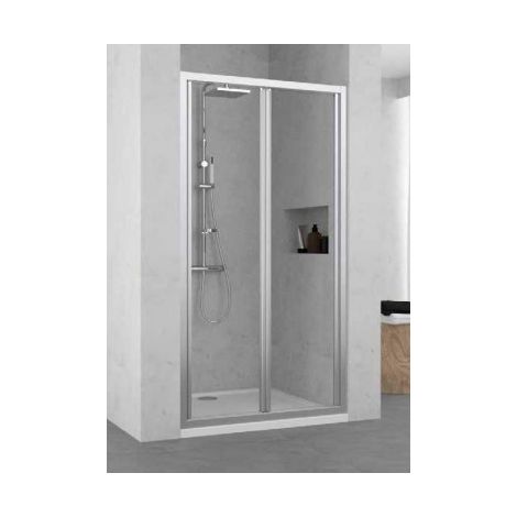 Porta doccia a soffietto S2 elyane 96 est. 96 a 102 cm cristallo trasp. prof. silver (1/4)