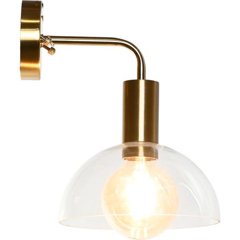Metallglaswandleuchte 20x25x28 Glas Gold Metall Multicolor -Farbmaterialfamiliendecke und Wandminen Details (1/5)