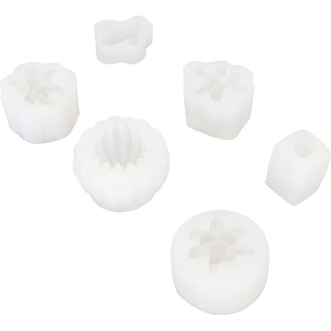 Ensemble de 6 moules à bougies en silicone, en forme de plante grasse, de qualité alimentaire, faciles à nettoyer, moules à cire à faire soi-même