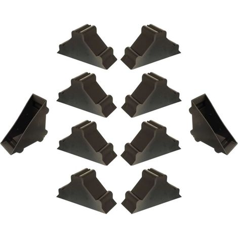10 almohadillas protectoras triangulares de plástico negro para esquinas, de uso universal, tapas para vidrio, madera, muebles, mesas y espejos, para grosores de 5 a 6 mm. (1/3)