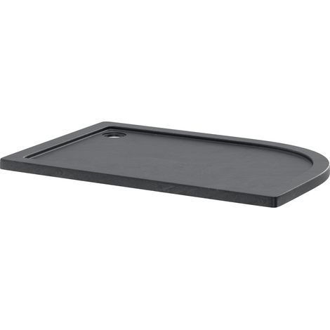 Pearlstone Slate 1200mm x 800mm x 40mm Left Hand Offset Quadrant Shower Tray (1/4)