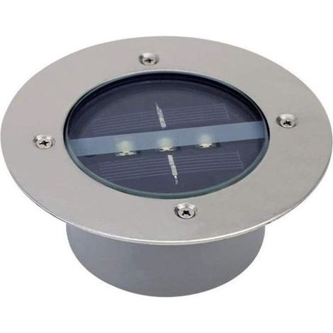Runder 3W LED-Solar-Einbaustrahler, IP67 wasserdicht, für Schwimmbad, Terrasse und Gartengestaltung. (1/5)