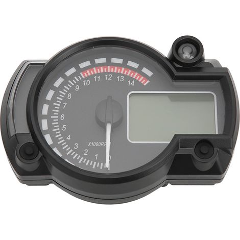 Compteur de vitesse Moto Odomètre 15000 tr/min Affichage LCD Réglable Universel pour Voitures 12V Camping-cars (1/5)