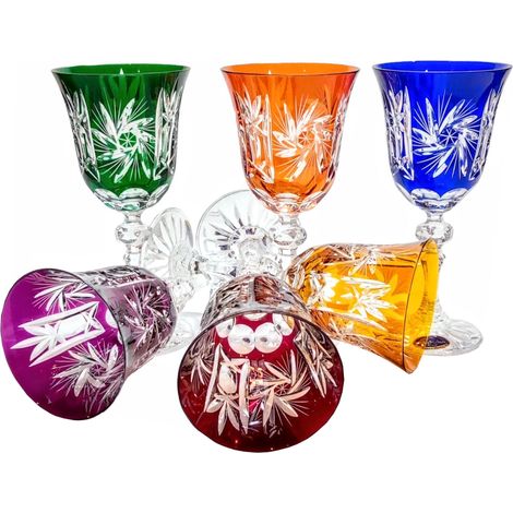 Copas de vino de cristal de colores 170 ml Molinillo de aceitunas (1/5)