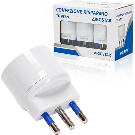 Aigostar Adattatore 1 Via 16A 250V P30 S17 1500W 10 Pezzi Bianco (1/5)