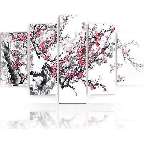Tableau cerise japonaise - 150 x 100 cm (1/5)