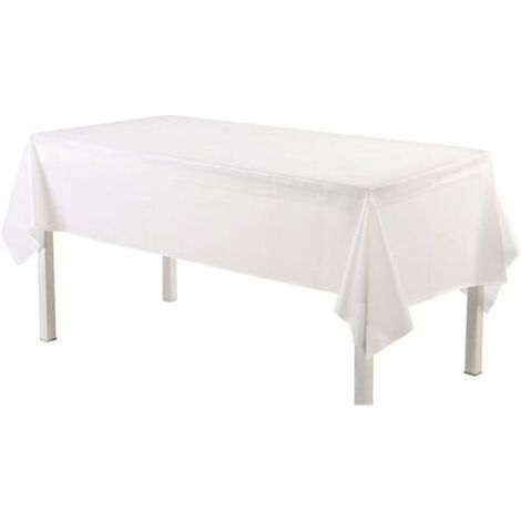 BUNTHAUS Lntyq Nappe Rectangle Anti-tâches, PEVA, Blanc, 137x274 cm,Nappe de fête jetable, imperméable et résistante à l'huile