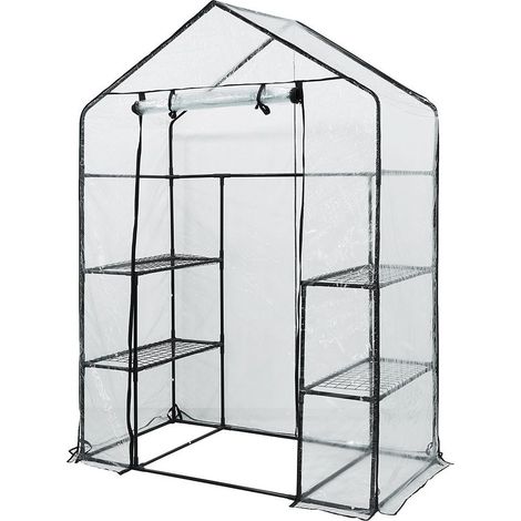 Gewächshaus 143 x 73 x 195 cm, PVC-Folie, Metallkonstruktion (1/5)