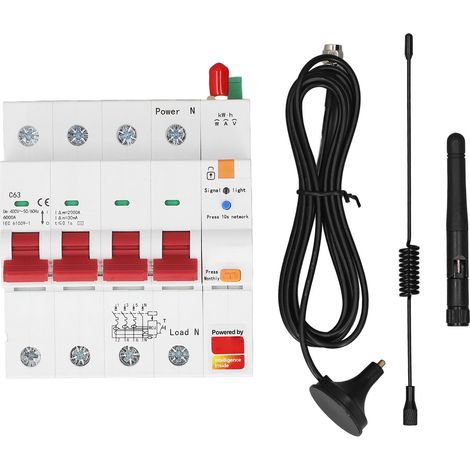 Disjoncteur intelligent 63A contrôle à distance par application 4P WiFi miniature pour maison AC400V (1/5)