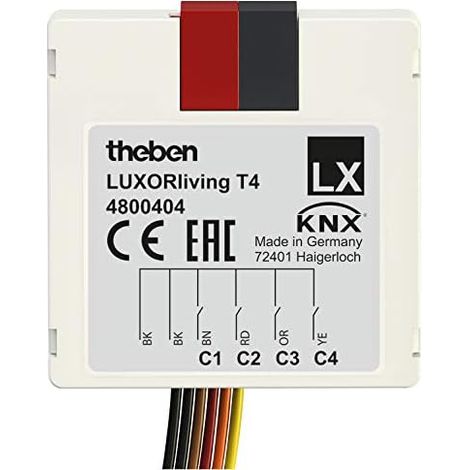 Theben Smart Home-System LUXORliving T4 4 Kanäle Bussystem-Binäreingang (1/2)