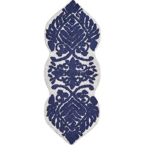 Bath Mat CANBAR Navy Blue 150 x 60 cm Cotton