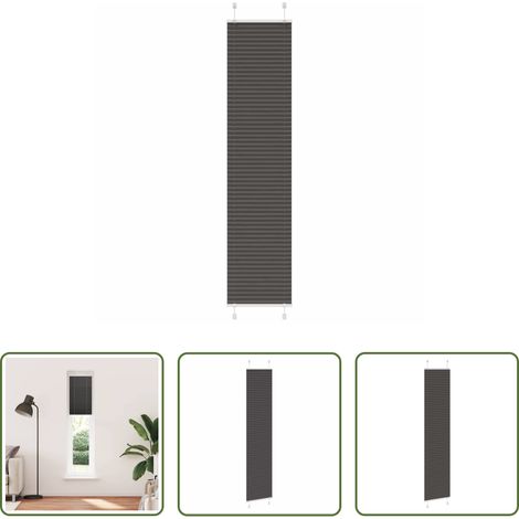 Fensterrollo - Plissee Schwarz 40x200 cm Stoffbreite 39,4 cm Polyester (1/5)