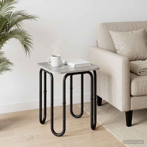 vidaXL Table basse Gris béton 40 x 40 x 45 cm Bois d'ingénierie (1/5)