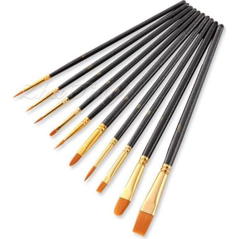 Pinceau de Peinture - - 10 Sets - Nylon - Pour Enfants - Bricolage (1/4)