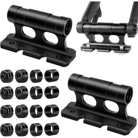 Support de fourche de vélo en 2 parties, support de fourche de toit pour voiture/vélo, support de fourche de vélo à clip fixe, fourche de vélo en alliage d'aluminium, antivol de vélo multi-usage (1/4)