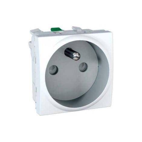 Prise de courant Unica 2P+T 10/16A connexion rapide 2 modules blanc (MGU3.059.18F) (1/2)