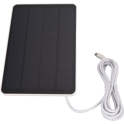 Panneau Solaire Extérieur 5V 4W IP65 pour Alimentation Caméra de Surveillance, USB/USB-C