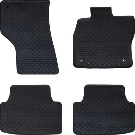 Car Mat 4 pcs Black suitable for Seat LEON 2020- Rubber vidaXL