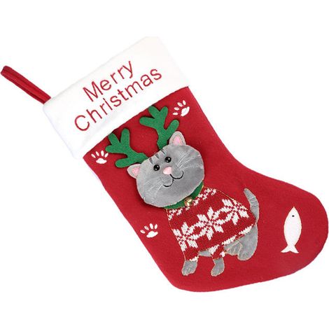 Chaussettes de Noël, décorations à suspendre au sapin, chaussettes cadeaux de Noël (1/5)
