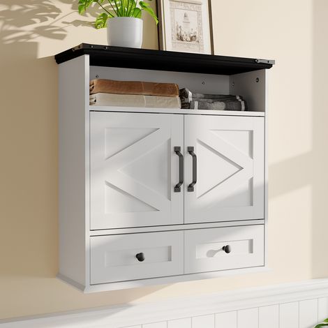 Armoire peinture muralee de salle de bain style ferme (1/5)