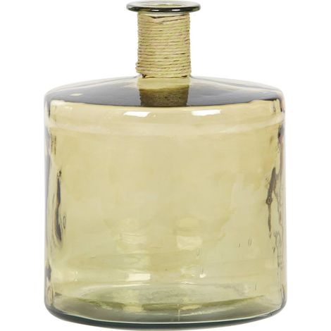 Vase en cristal recyclé ambre pour décoration chic - Ambre transparent (1/4)