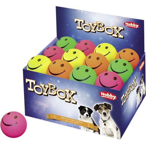 Nobby Moosgummi Smiley Ball 7,2 cm Hundespielzeug