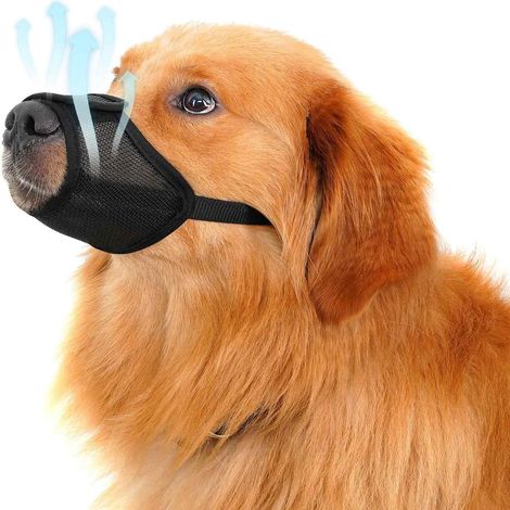 Museau Pour Chien - Maille Respirante - Ajustable Cou Et Museau - Pour Chiens Moyens - 1 Pièce (1/5)