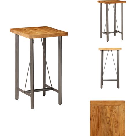 Table de bar Teck recyclé massif 60x60x107 cm - Table De Bar - Tables De Bar - Table - Tables (1/5)