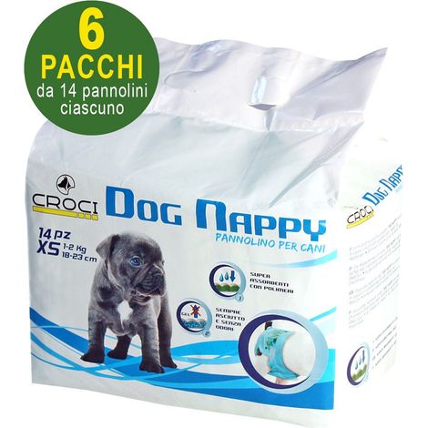 84 Couche pour chien XS 28-35 cm - 6 paquets de 14 chacun