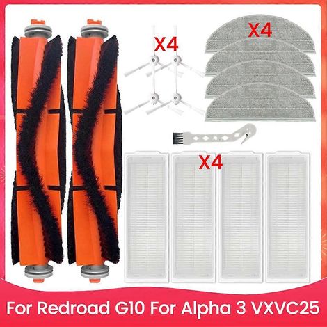 Filtre pour aspirateur brosse pour aspirateur Filtre de brosse pour aspirateur filtre de G10 Alpha 3 VXVC25/MJSTP Robot Aspirateur Main Side Brosse HEPA Filtre Serpillière Cloth (1/5)
