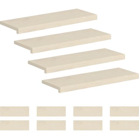 Nez de marche 12 pièces 70 x 25 x 2 cm Blanc vidaXL