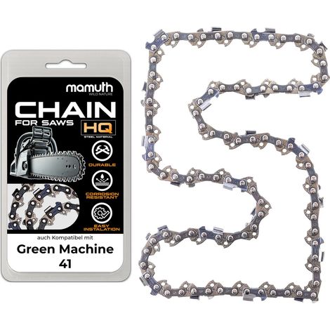 Chaîne de tronçonneuse 40cm 1.1mm 3.8" 57TG pour Green Machine 41 (1/4)