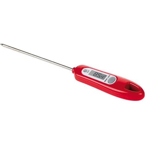 Digitales Lebensmittelthermometer Presto rot aus Edelstahl und widerstandsfähigem Kunststoff NICHT SPÜLMASCHINENGEEIGNET