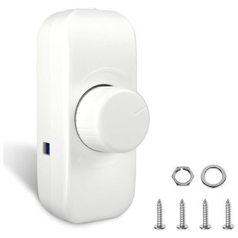 Dimmer LED, Dimmer rotatif 220-240VAC 50Hz, Interrupteur de dimmer LED pour ampoules LED dimmables, lampes incandescentes et lampes halogènes (blanc) (1/5)
