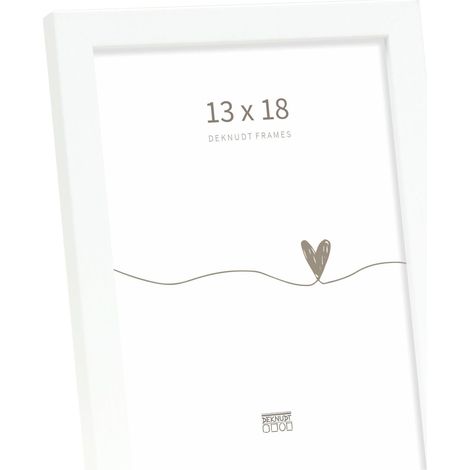 Cadre Bois Couleur Blanc Photo 13x18cm S243K1 (1/5)