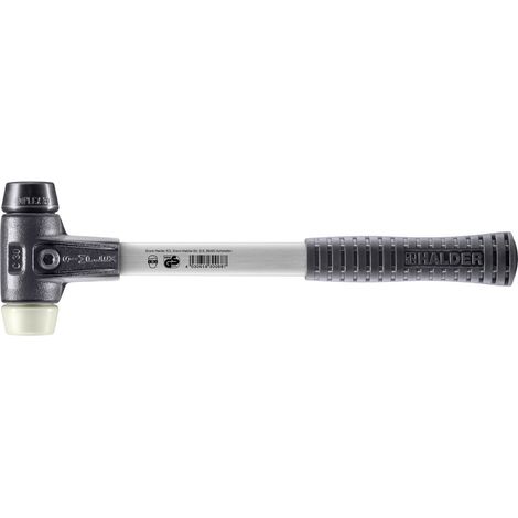 HALDER SIMPLEX Schonhammer Ø 30 mm Gummi / Nylon mit verstärkem Tempergussgehäuse und Fiberglasstiel (1/5)