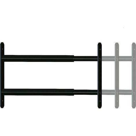 Reja de seguridad telescópica con 2 barras, de 48 a 90 cm, negra. AFBAT (1/5)